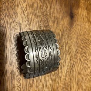 Silver Engraved Cuff Bracelet